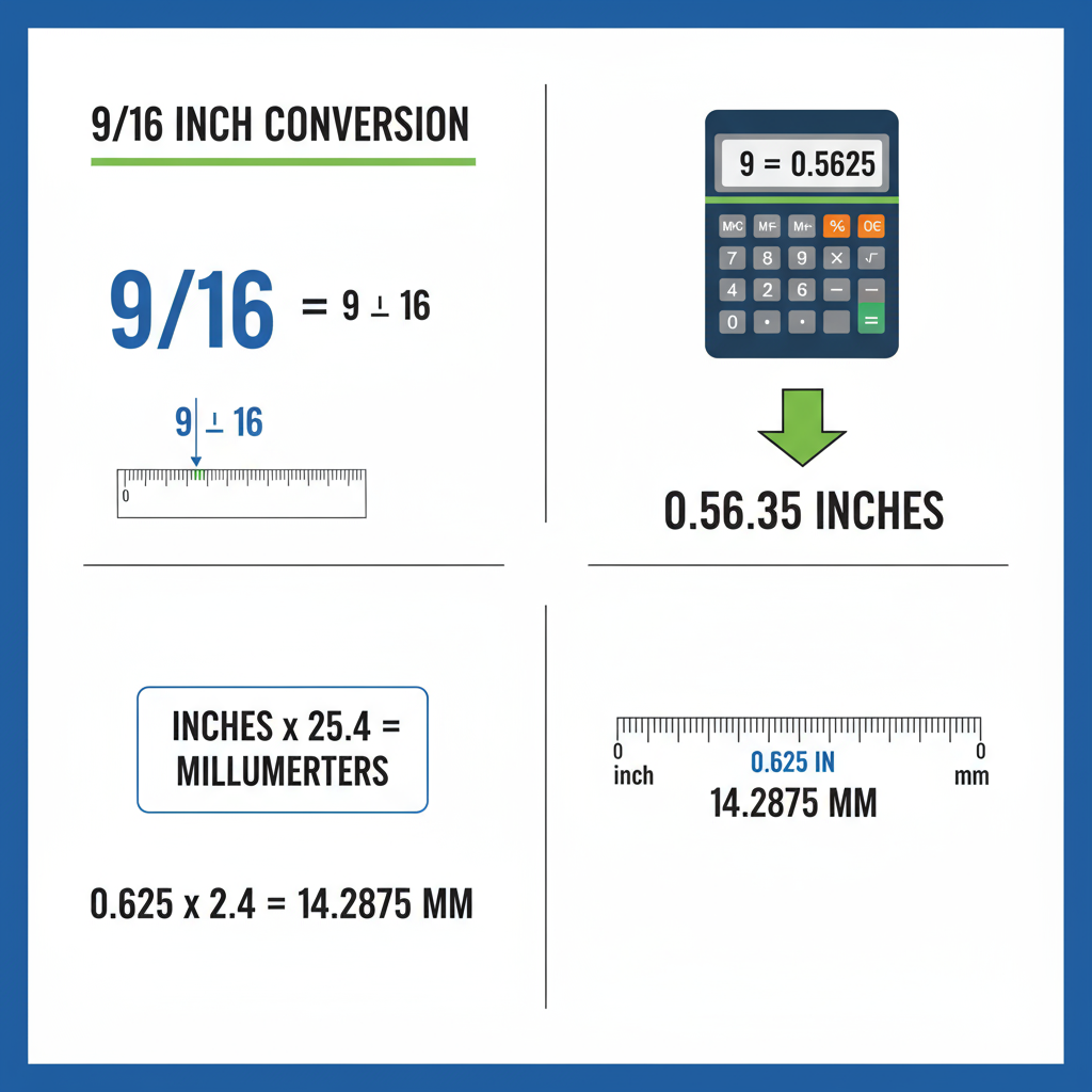 Understanding Fractional Measurements in the Imperial System — what size is 9 16