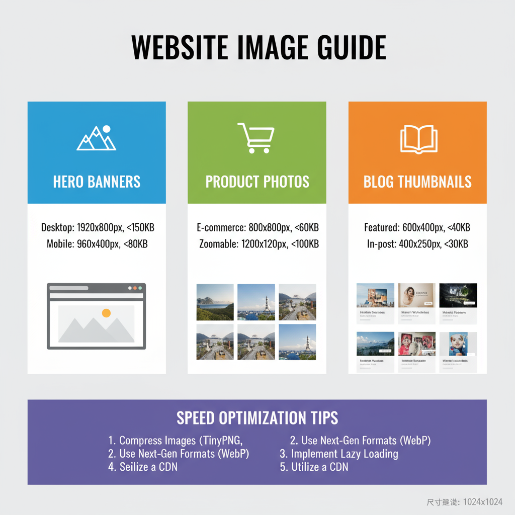Recommended File Sizes for Fast Loading — what size should images be on a website