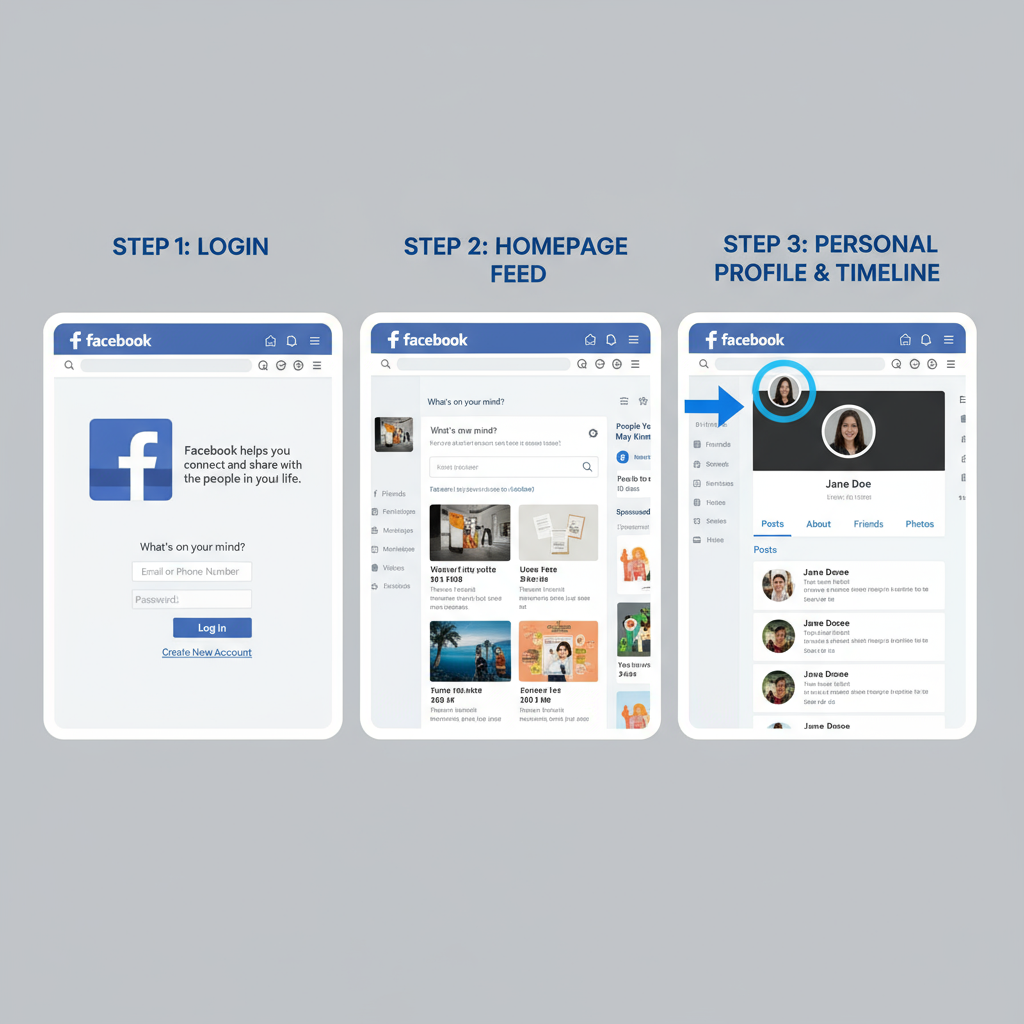 Mobile App Login — where is my fb timeline