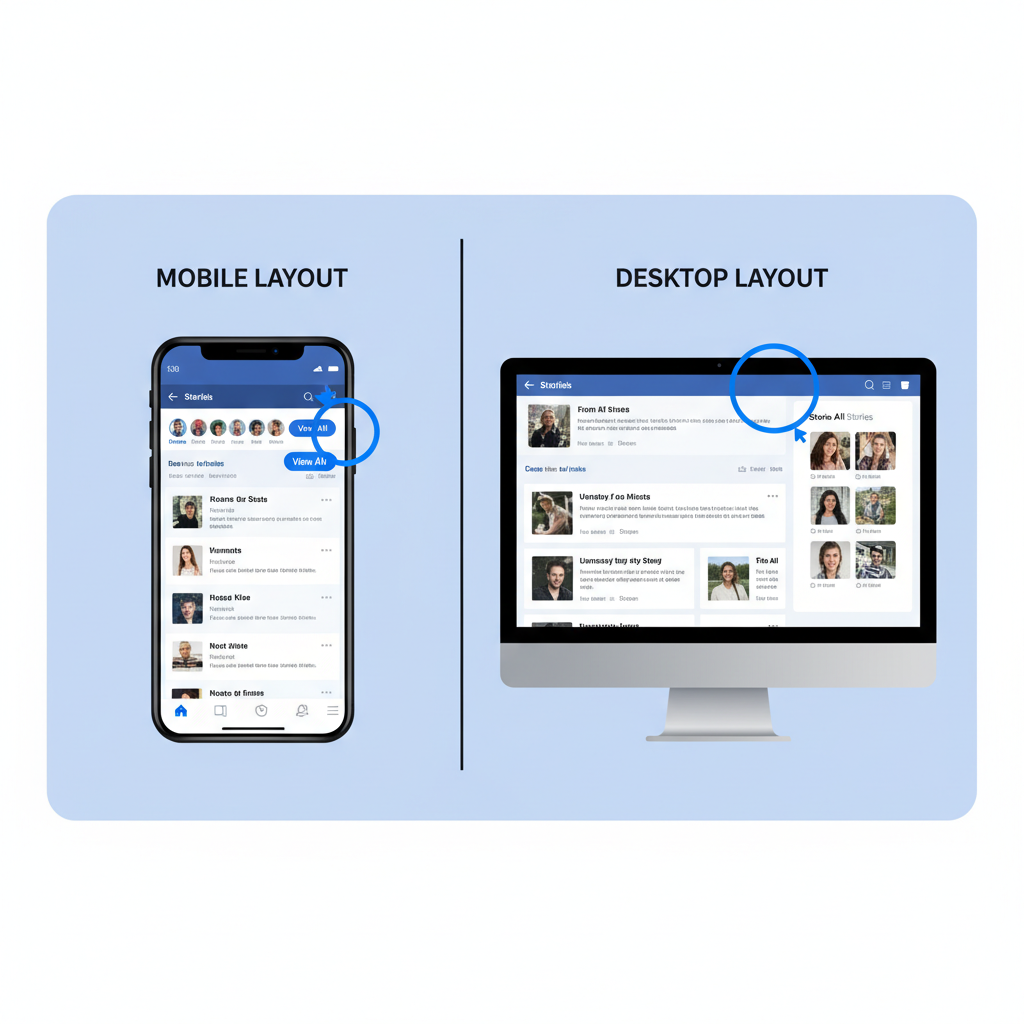Steps to Access: — where is view all stories in facebook