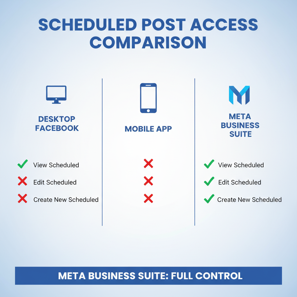 Finding Scheduled Posts on Desktop — where to find scheduled posts on facebook