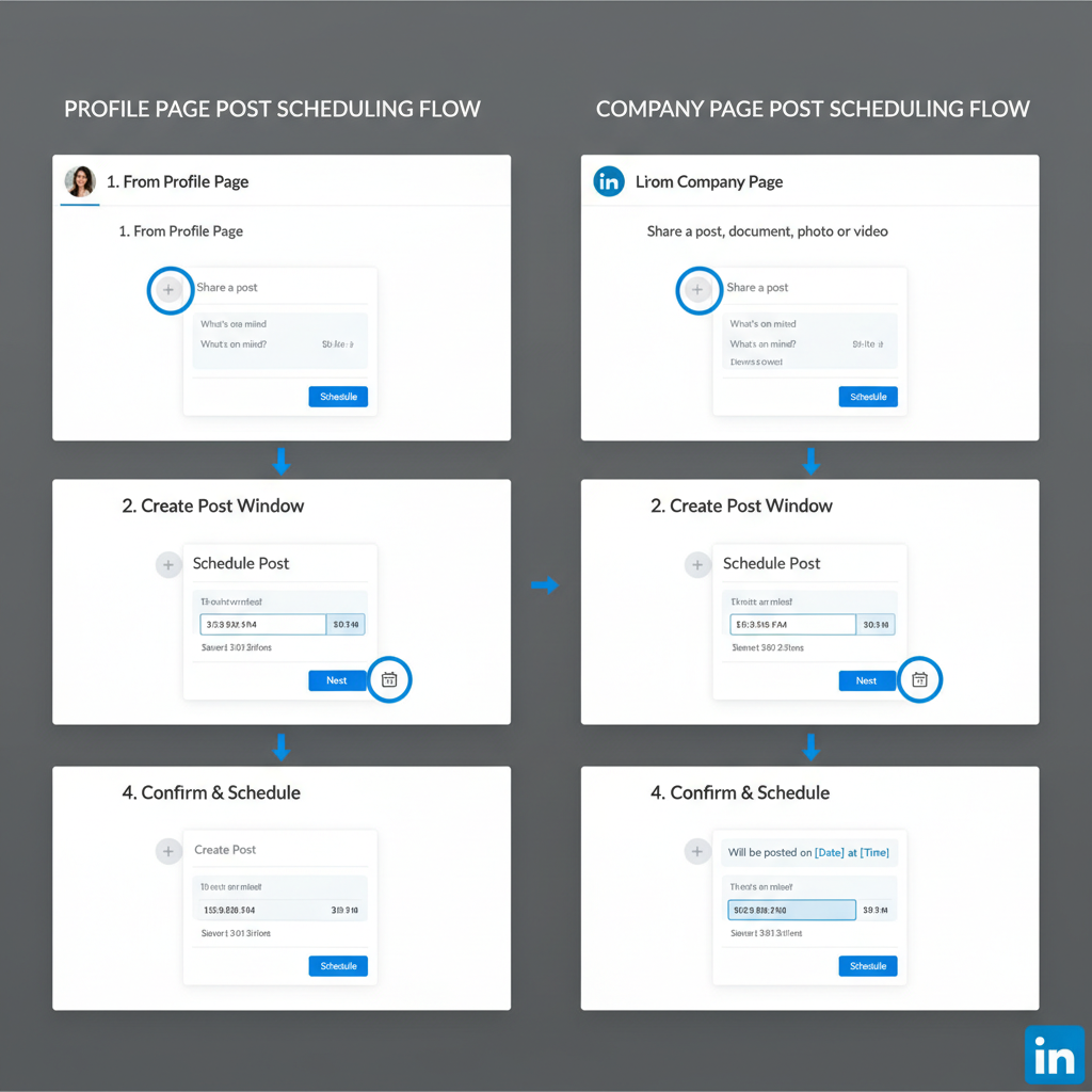 Step-by-Step: Scheduling a Post Natively on LinkedIn — where to see scheduled posts on linkedin