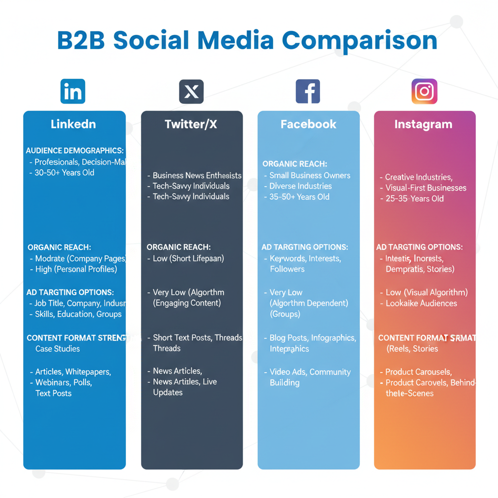 Ad Targeting Options — which social media platform is best for b2b marketing