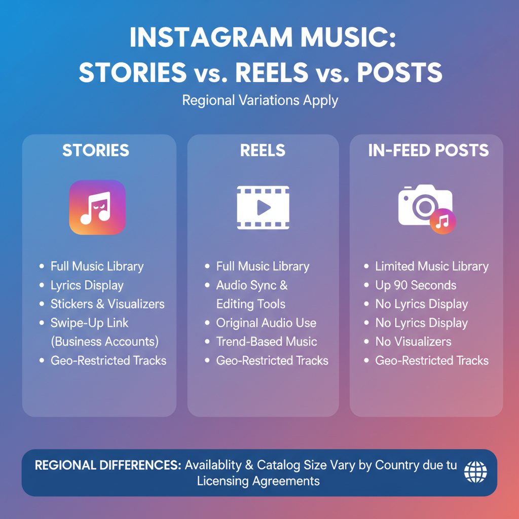 Differences Between Instagram Stories, Reels, and In-Feed Music — why doesnt instagram have some songs