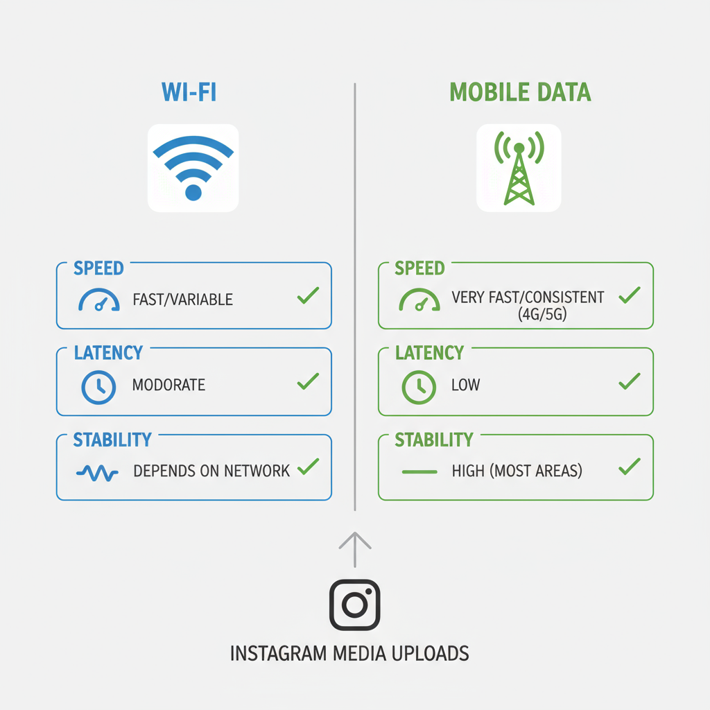Wi-Fi vs Mobile Data — why wont my instagram post post