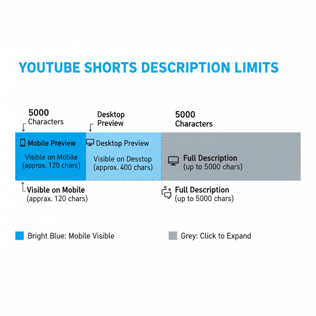 How Descriptions Appear on Mobile vs Desktop — youtube shorts description length limit