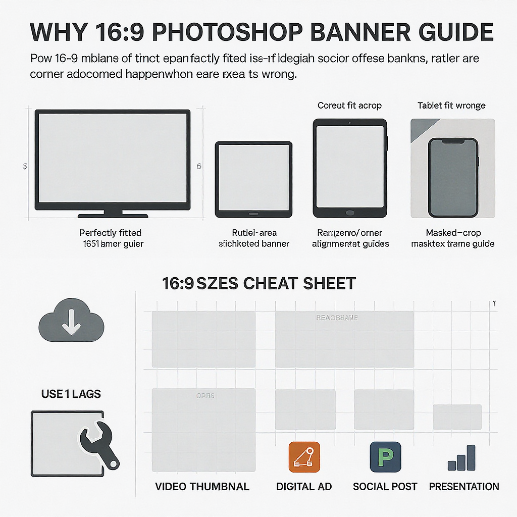16:9 Photoshop Banner Guide: Sizes, Setup, and Template Options (Download or DIY)