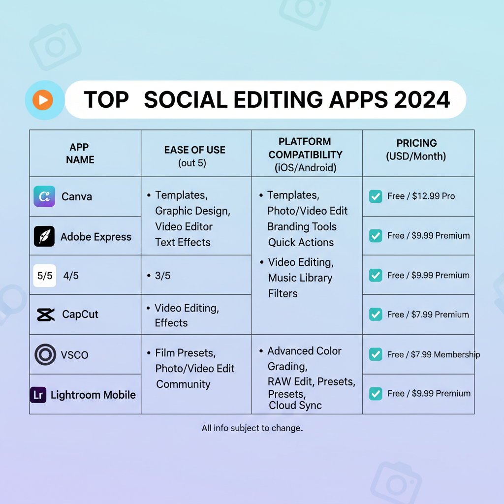 Best Editing Apps for Social Media Marketing 2024