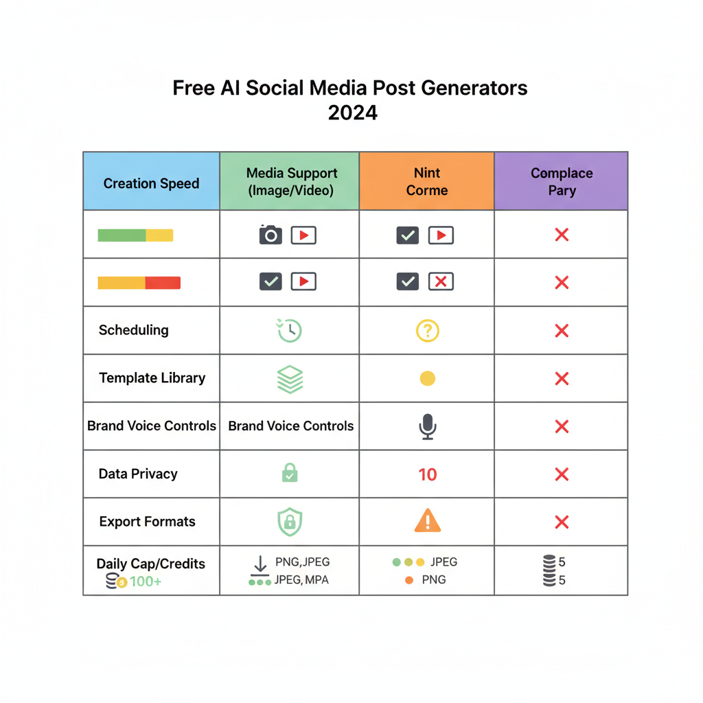 Top Free Social Media Post Generator AI Tools 2024