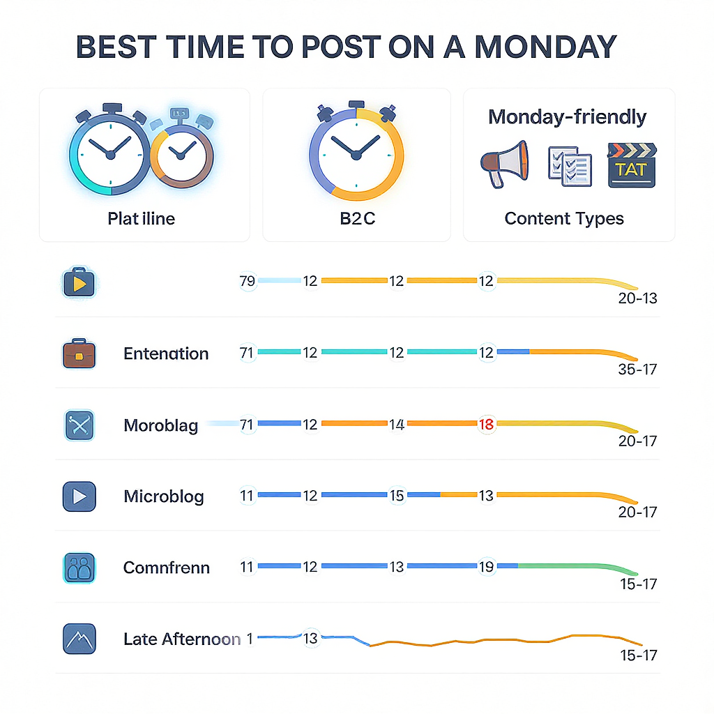 The Best Time to Post on a Monday: Platform-Specific Windows and a Testing Playbook