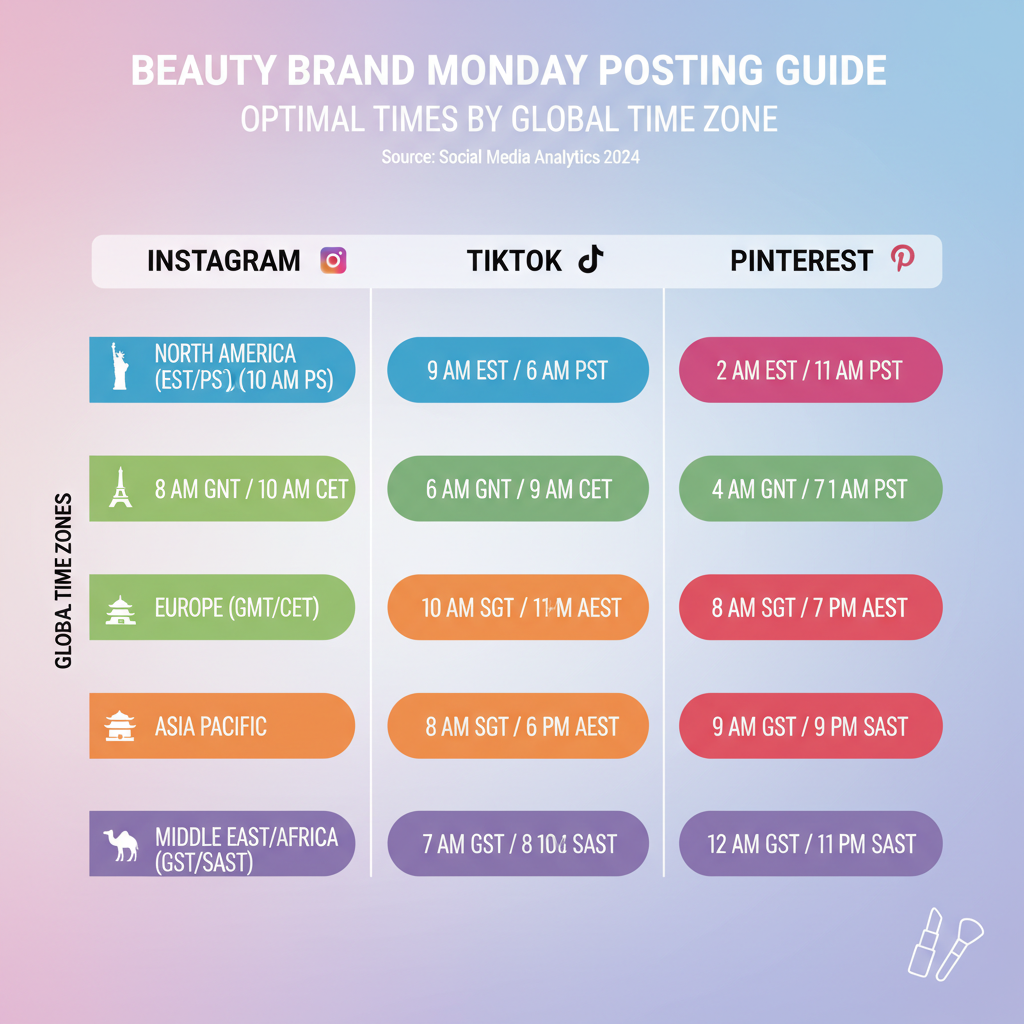 Best Time to Post on Monday for Beauty Brands Social Media