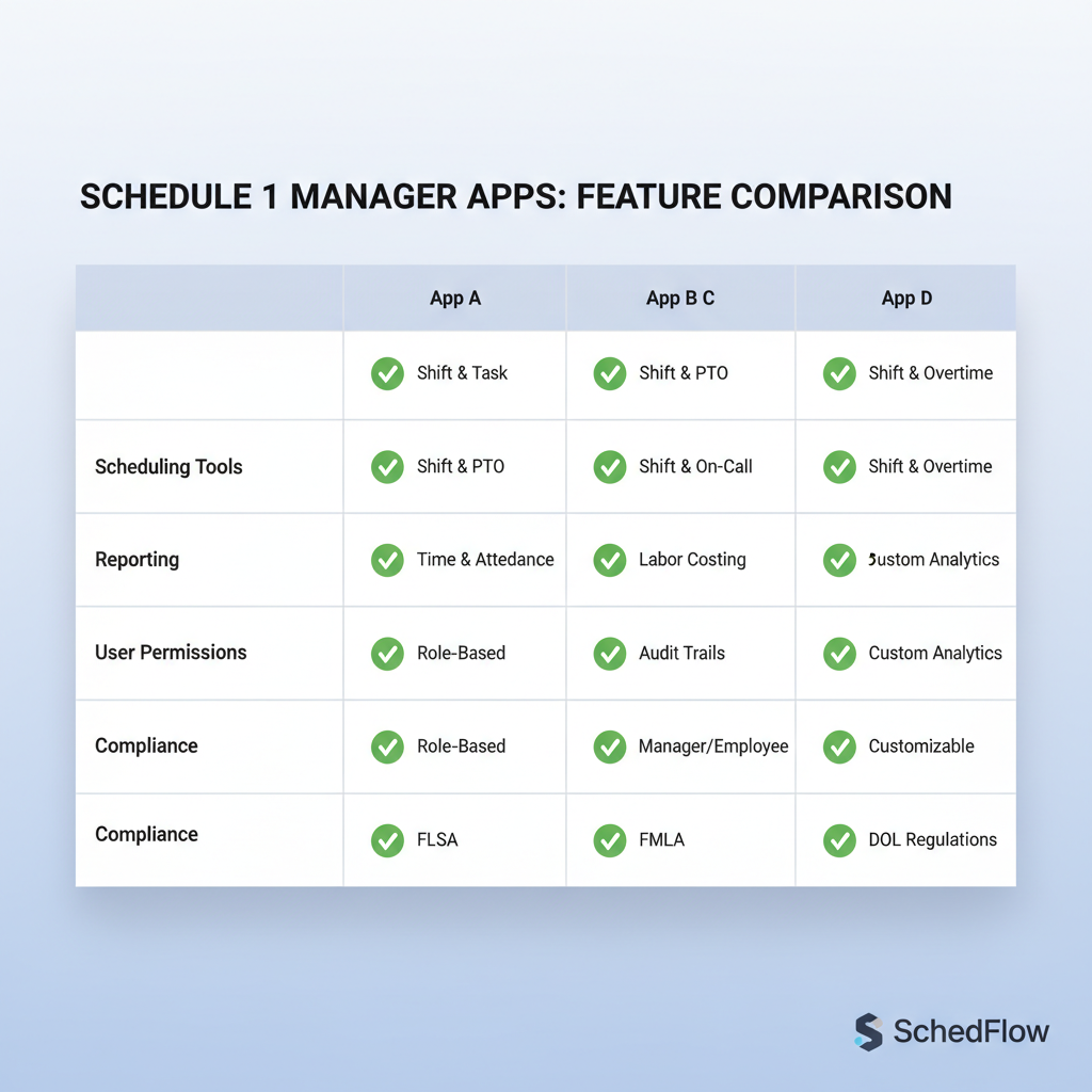 Best Schedule 1 Manager App Selection Guide for Businesses