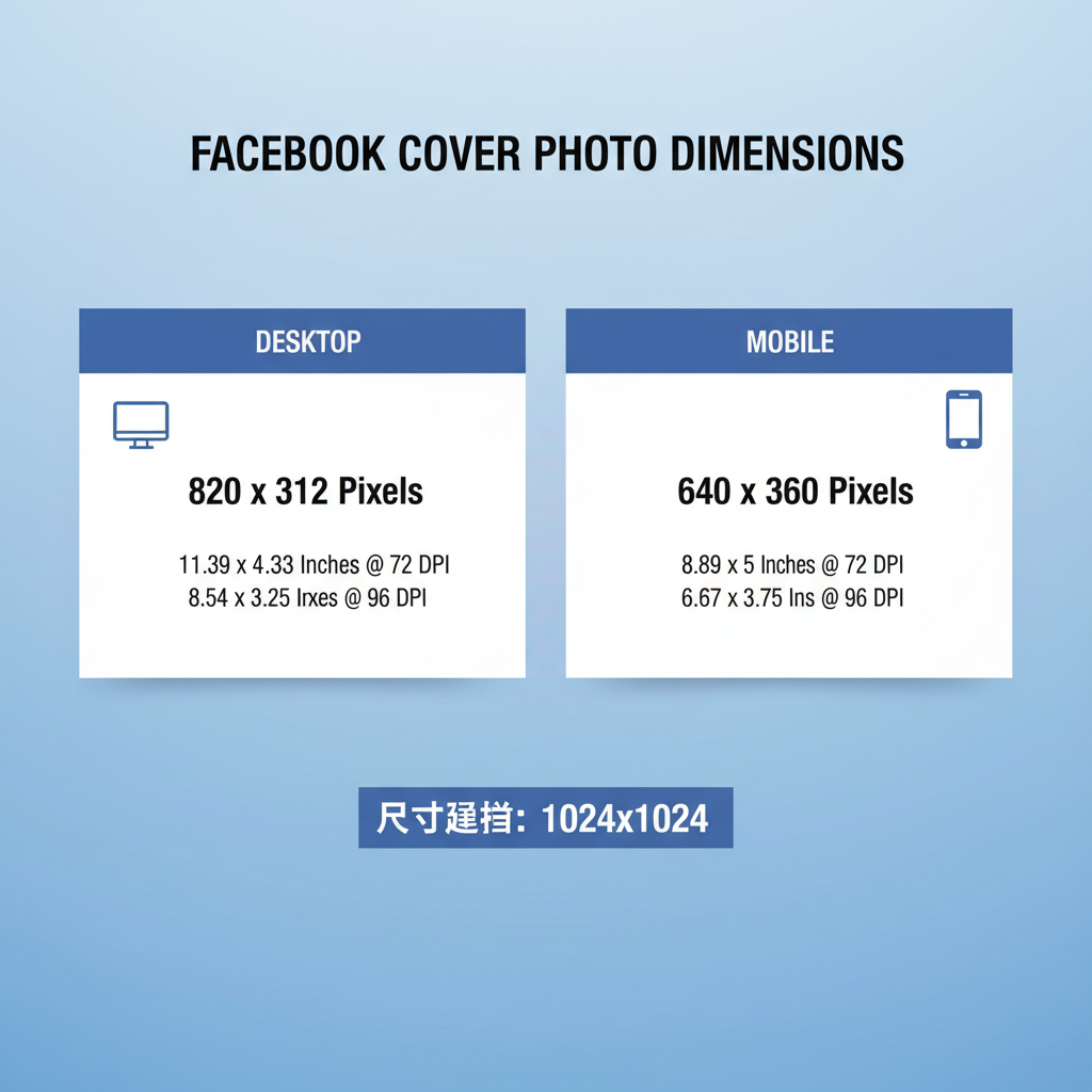 Facebook Cover Photo Size in Inches for Desktop and Mobile