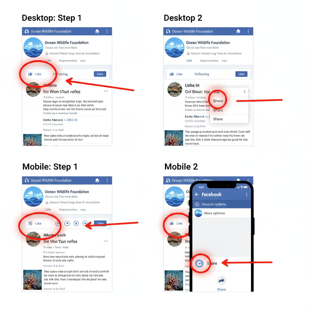 How Do I Share a FB Page on Desktop and Mobile