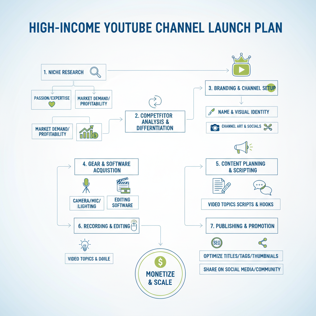 Start a High Income YouTube Channel Step by Step
