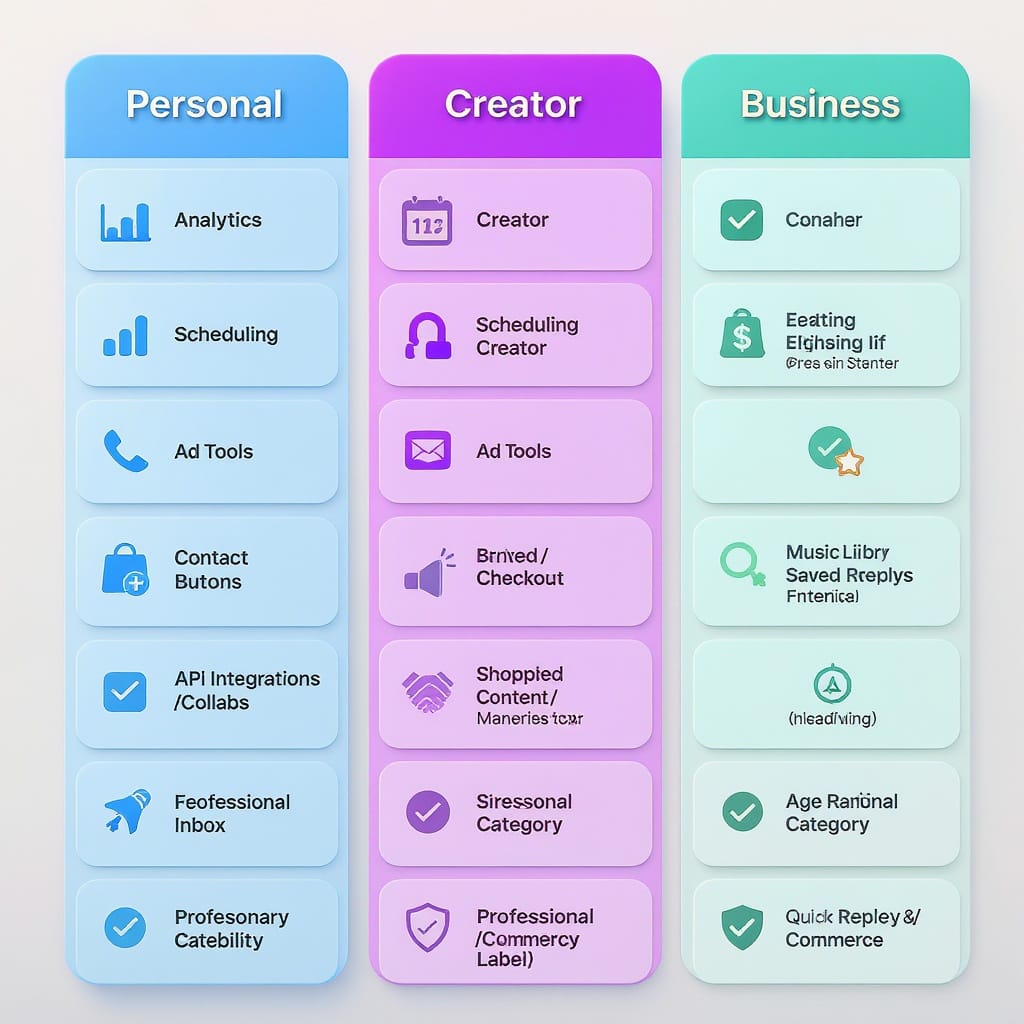 Instagram Account Types: Personal vs Creator vs Business (How to Choose in 2025)