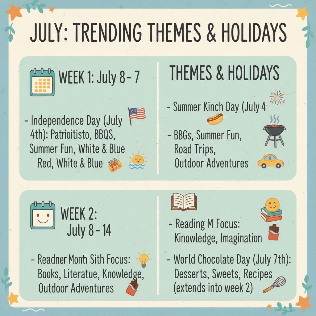 July Social Media Holidays 2025 Marketing Calendar