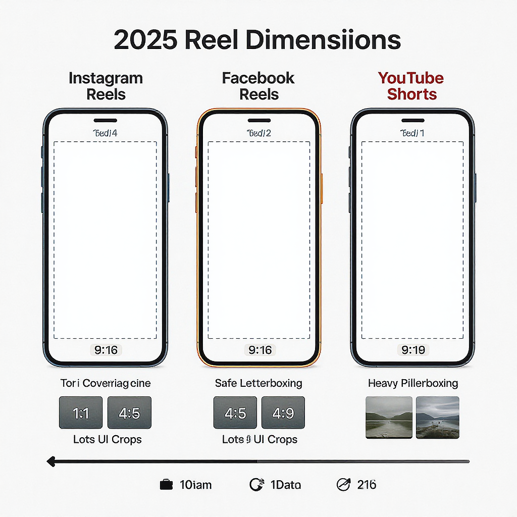 Reel Dimensions 2025: The Complete Size Guide for Instagram Reels, Facebook Reels, and YouTube Shorts