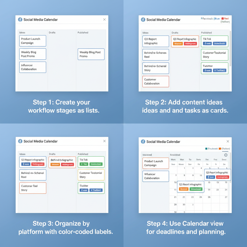 Trello Social Media Calendar Setup for Content Planning