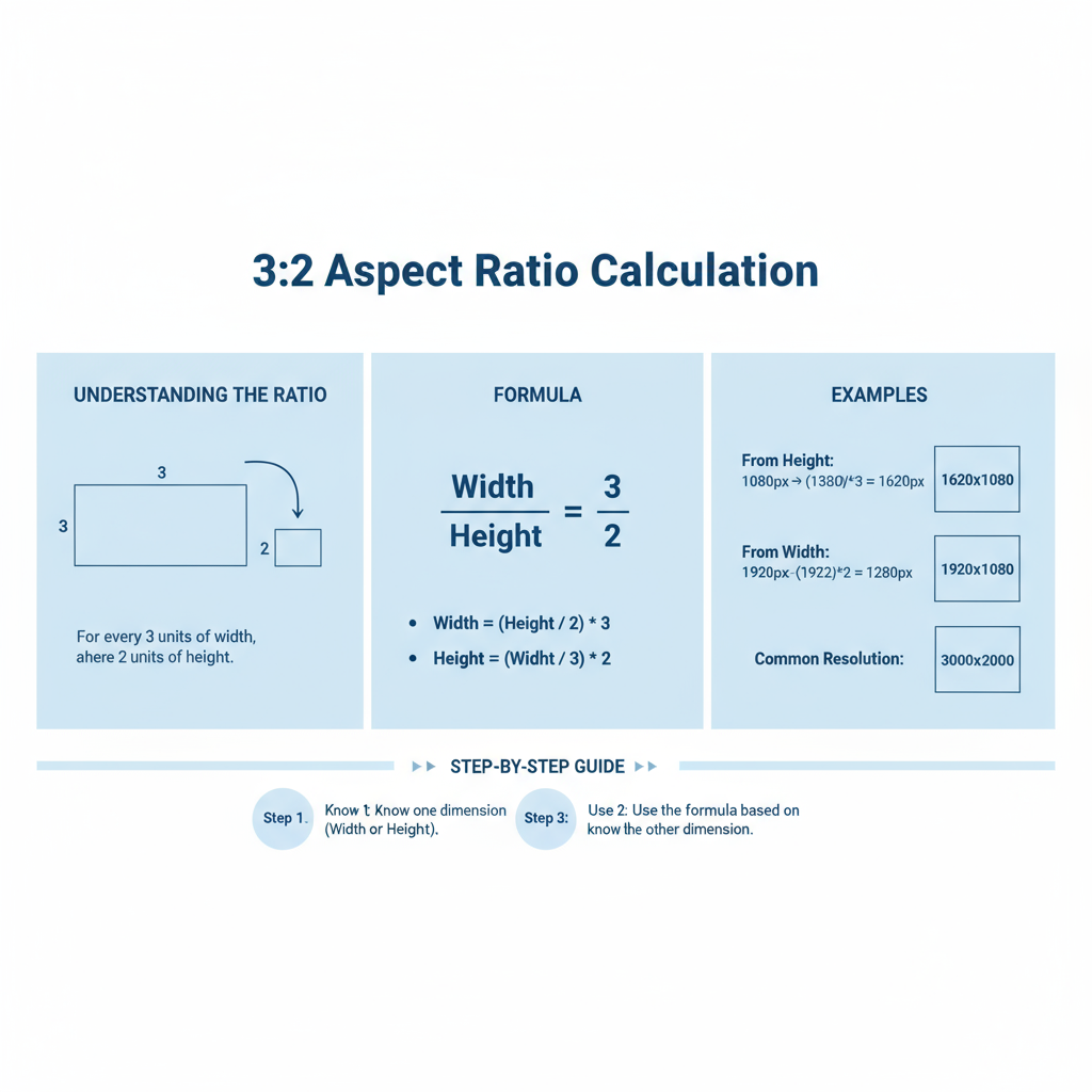 3:2 Image Size Ratio Guide for Photography and Design