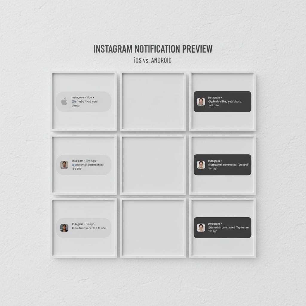Instagram Push Notifications Appearance on iOS and Android