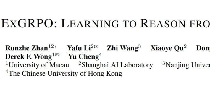 New Paradigm for Large Model Inference Learning: ExGRPO Framework — From Blind Practice to Smart Review