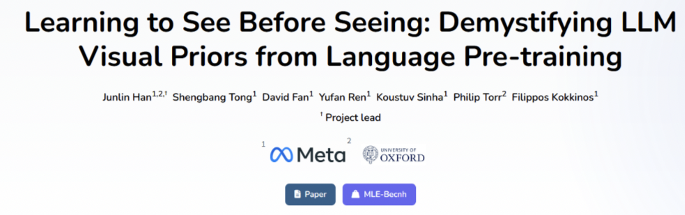 Can Reading Countless Books Help Large Models “See” the Visual World? Meta Reveals the Origins of LLM Visual Priors