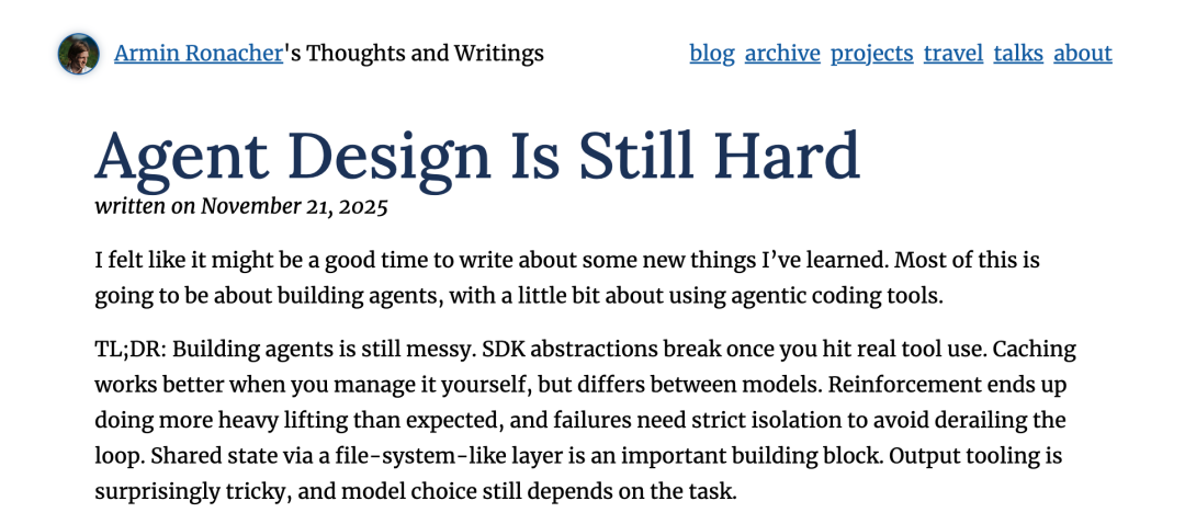 Well‑known open‑source expert reveals: Agent design remains difficult and messy — only manual cache management achieves optimal performance; netizens debate rapid obsolescence of current techniques