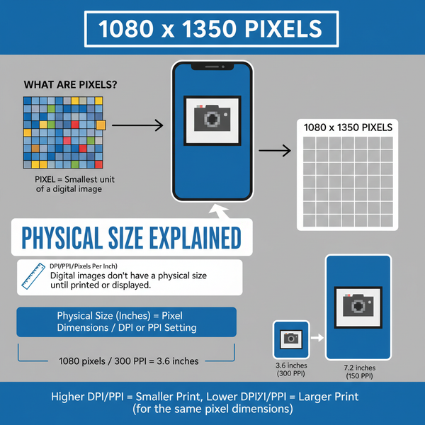1080 x 1350 Pixels to Inches Conversion Guide