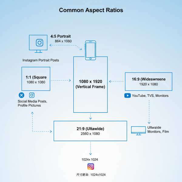 1080 x 1920 Frame Dimensions for Vertical Video and Images