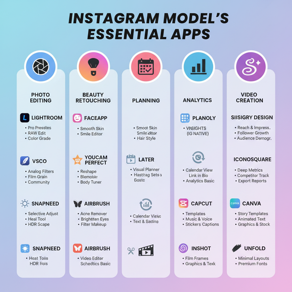 Best Apps Instagram Models Use to Grow and Manage Brands