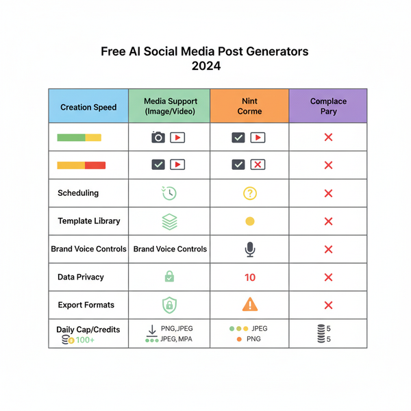 Top Free Social Media Post Generator AI Tools 2024