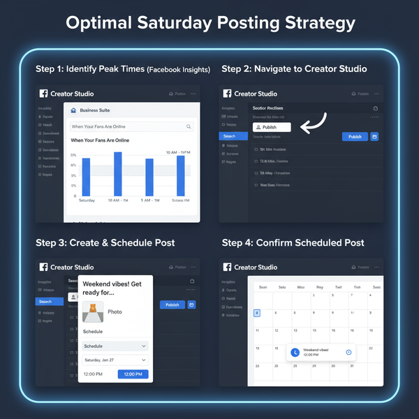 Best Time to Post on Facebook on a Saturday by Time Zone