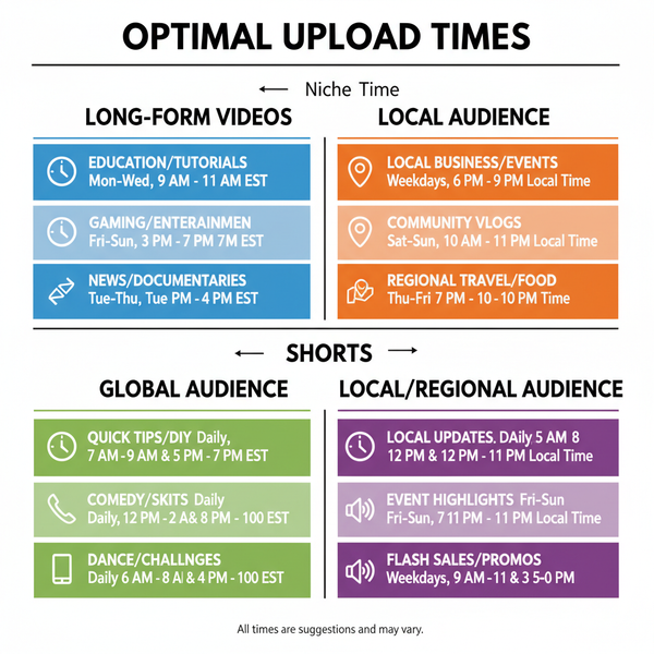 Best YouTube Upload Times for Higher Views and Engagement