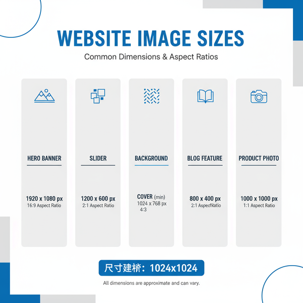 Common Image Sizes for Websites and Optimization Tips