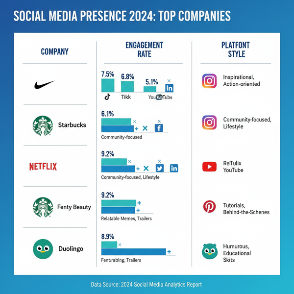 Top Companies with Great Social Media Presence in 2024