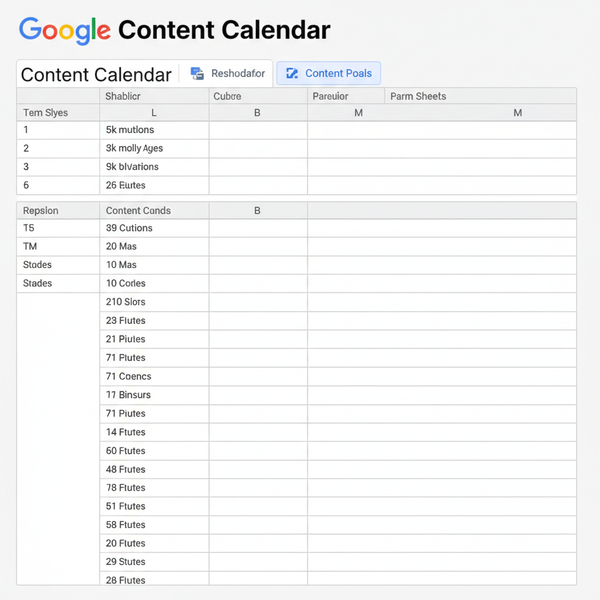 Content Calendar Google Sheets Template Setup Guide