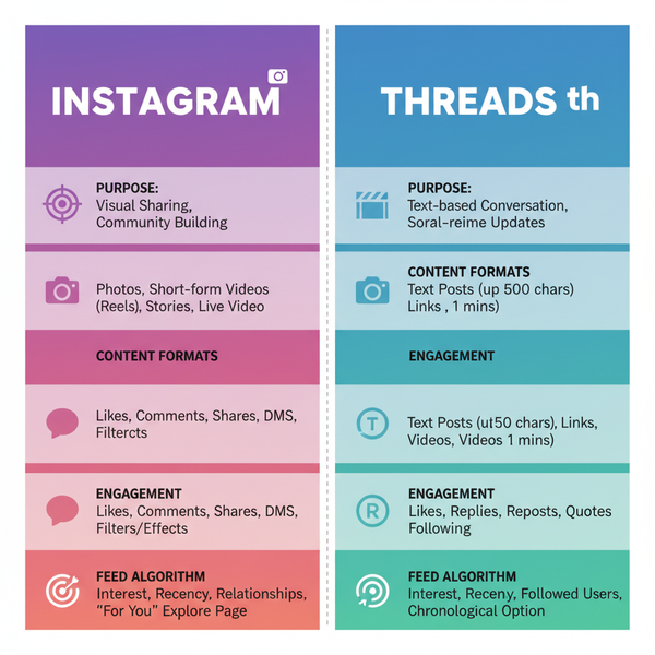 Instagram vs Threads Differences in Features and Usage