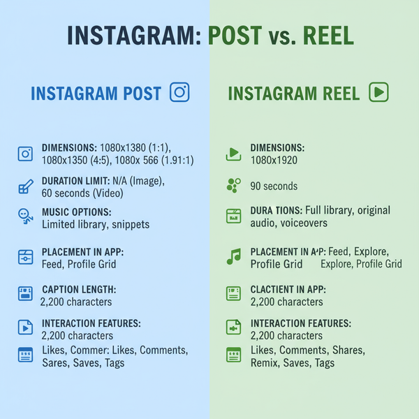 Difference Between Post and Reel on Instagram Explained