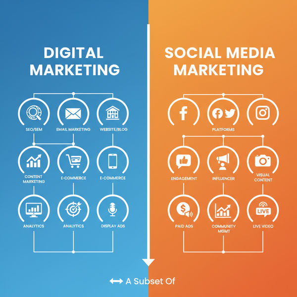 Digital Marketing vs Social Media Marketing Strategies