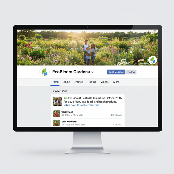 Example of Facebook Page with Tips for Design and Strategy