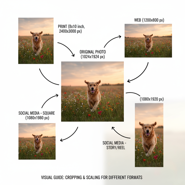 Examples of Photo Sizes for Print Web and Social Media