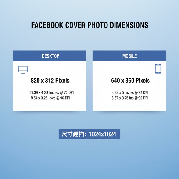Facebook Cover Photo Size in Inches for Desktop and Mobile