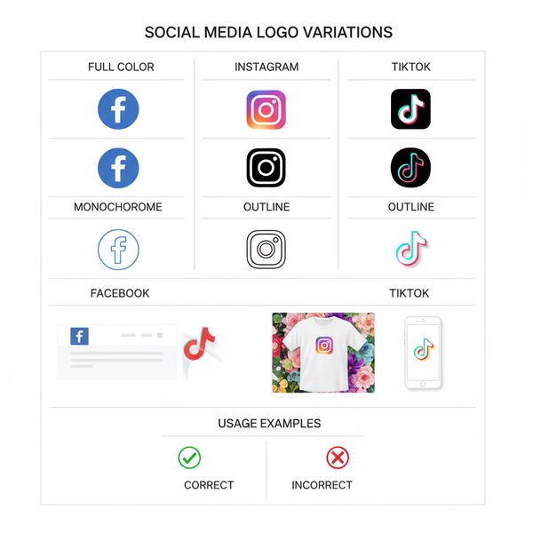 FB Instagram TikTok Logo Usage Guidelines for Creators