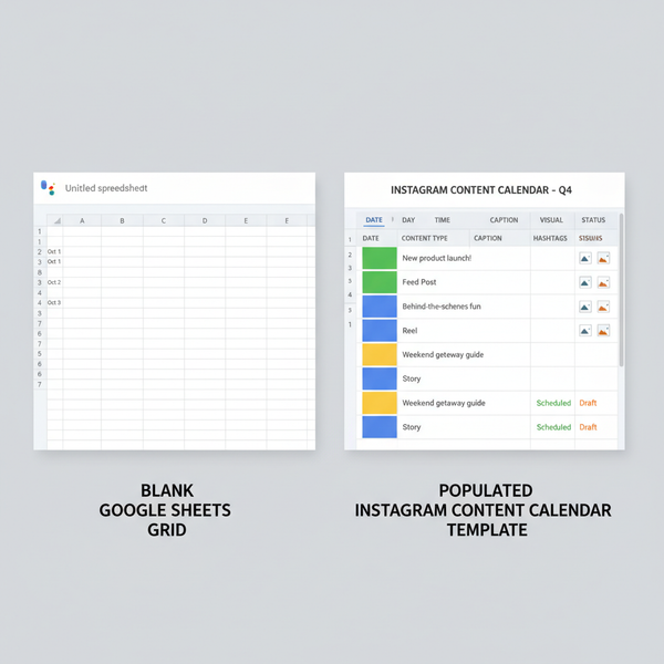 Google Sheets Instagram Content Calendar Template Guide