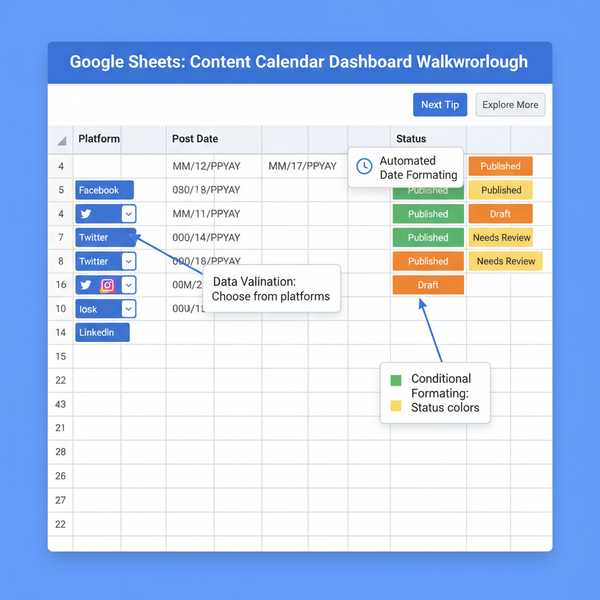 Google Sheets Social Media Calendar Guide for 2024