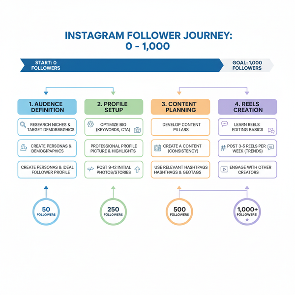 Grow from 0 to 1,000 Instagram Followers Step by Step