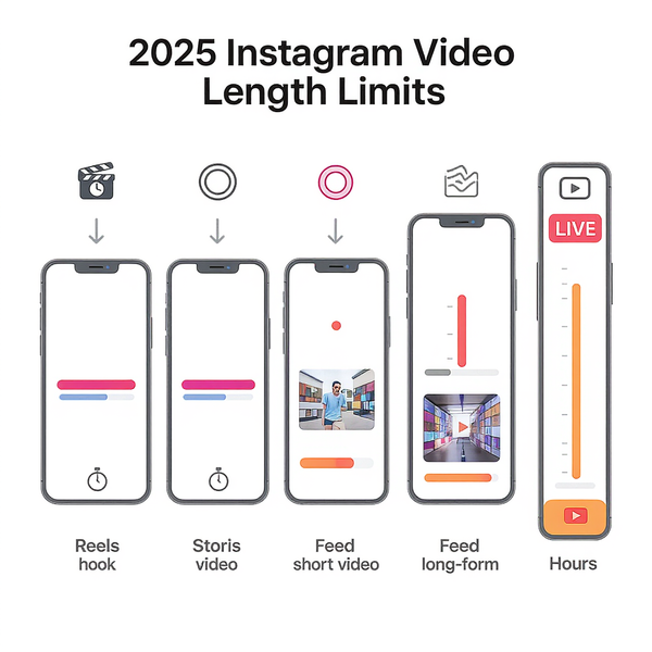 How Long Can Instagram Videos Be? 2025 Length Limits for Reels, Stories, Feed, and Live