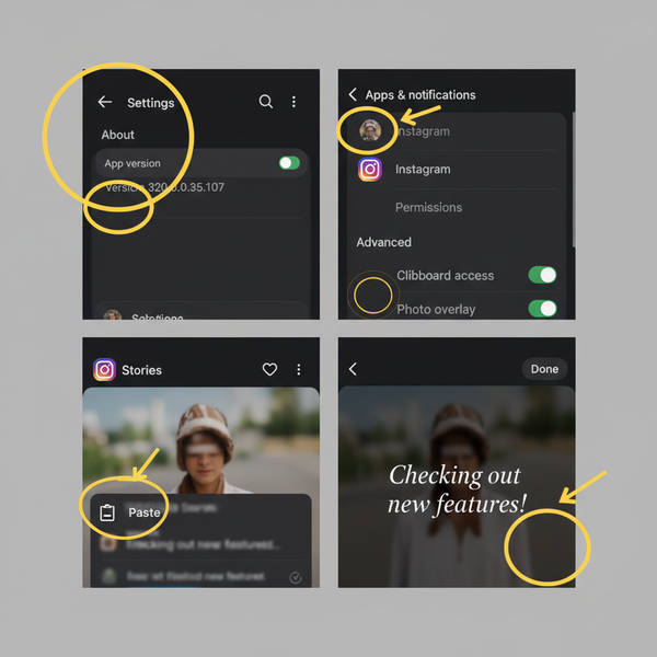 how to copy and paste a picture into your Instagram Story on