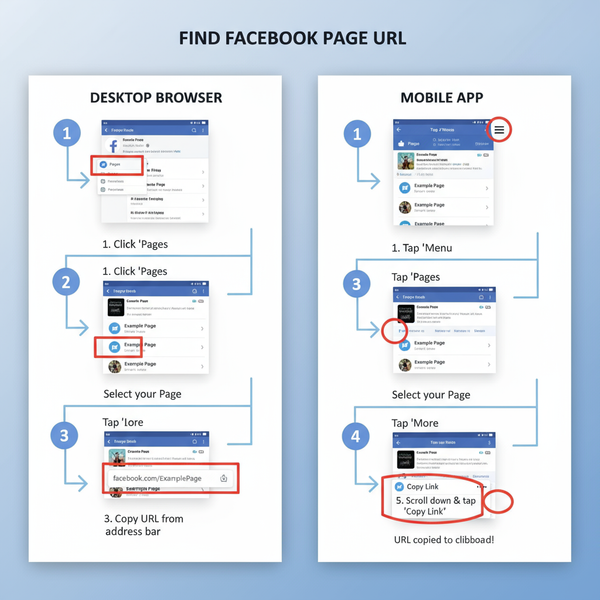 How to Find Facebook Page URL on Desktop and Mobile